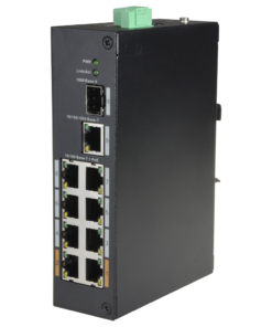Switch PoE X-Security - 8 portas PoE + 1 Uplink RJ45 - Velocidade 10/100 Mbps - Potência 30 W por porta - Potência máxima total 96 W - Norma IEEE802.3at (PoE) / af (PoE+)