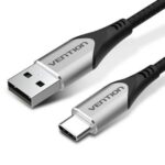 Cabo USB 2.0 Tipo-C Vention CODHD, USB Tipo-C Macho - USB Macho, Até 60W, 480Mbps, 50cm, Cinza