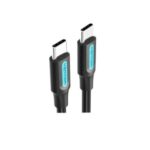 Cabo USB 2.0 Tipo-C Vention COSBF, USB Tipo-C Macho - USB Tipo-C Macho, Até 60W, 480Mbps, 1m, Preto