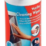 Esselte Lata de 50 lenços umedecidos e 50 lenços secos para telas, superfícies plásticas, impressoras, teclados, telefones