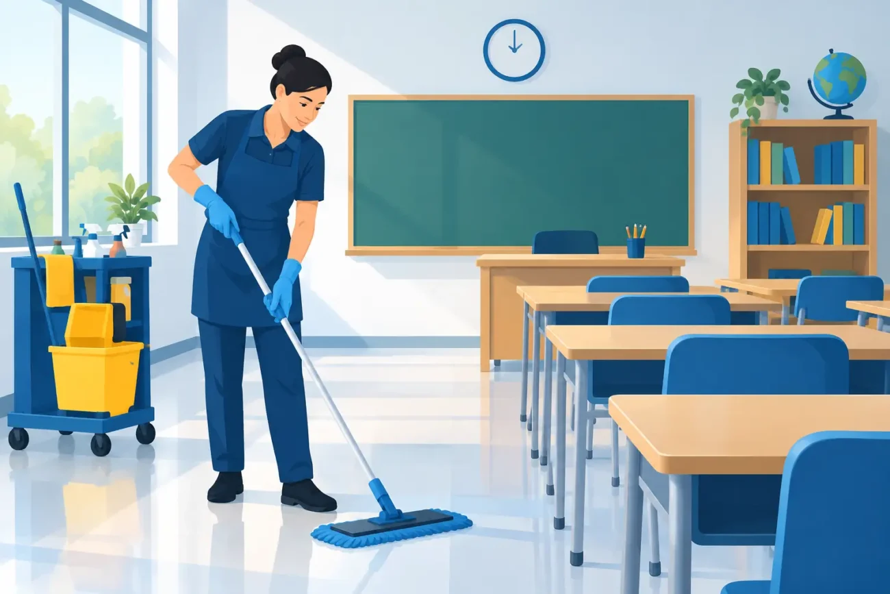 Caso de limpeza profissional em escolas
