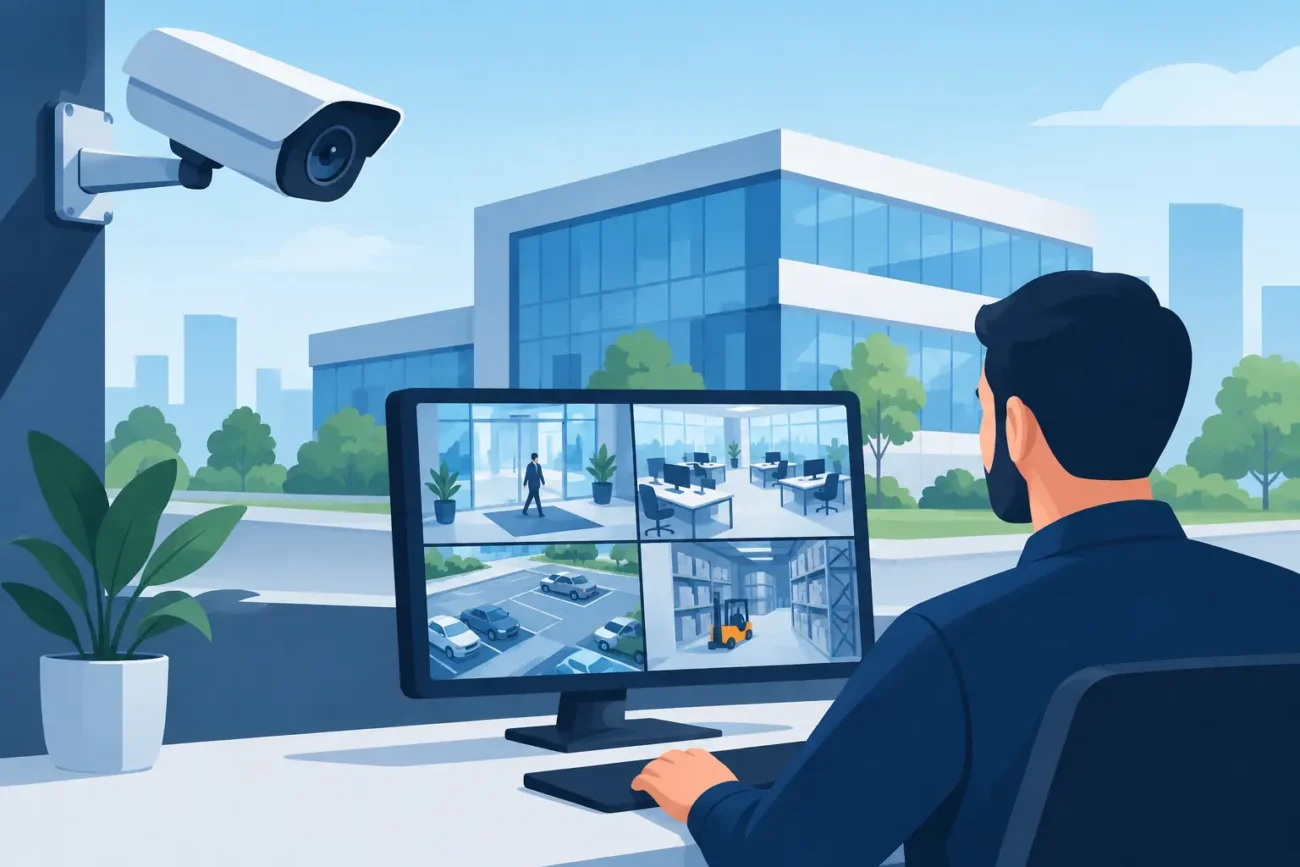 Caso de estudo de videovigilância para empresas